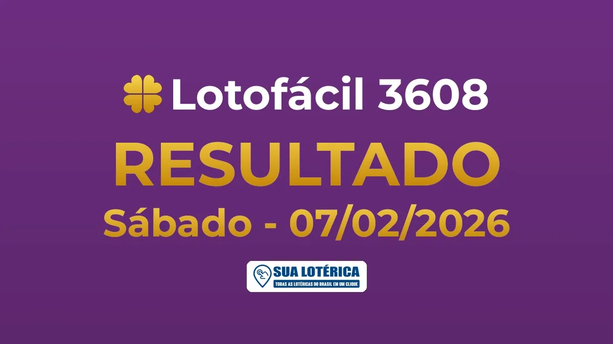 Resultado da Lotofácil 3608, prêmio de R$ 1,8 milhões