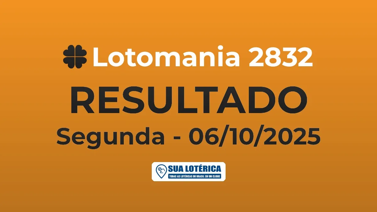Resultado da Lotomania 2832, acumulou em R$ 1,9 milhões