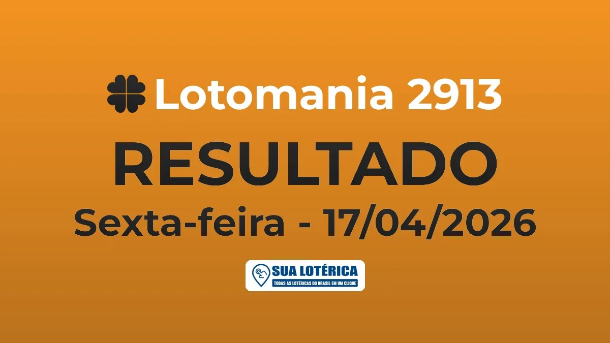 Resultado da Lotomania 2913, acumulou em R$ 1,9 milhões