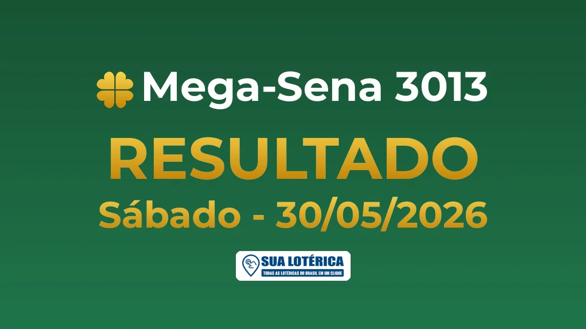 Resultado da Mega Sena 3013, acumulou em R$ 10,4 milhões