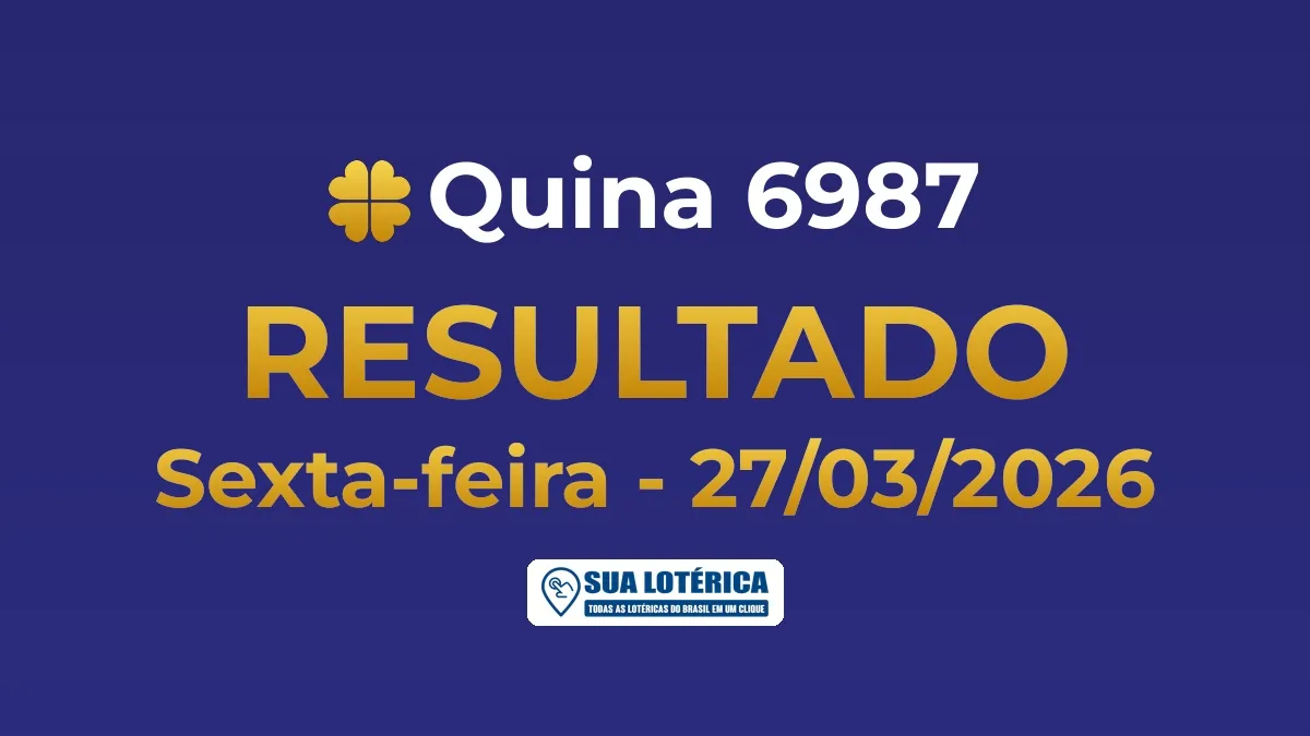 Resultado da Quina 6987, acumulou em R$ 8,3 milhões